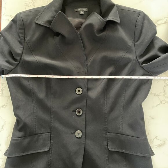 Semantiks Womens Black Three Button Blazer Suit Office Work Jacket | Size 12 - Picture 9 of 10